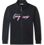 DÍVČÍ MIKINA S TŘPYTKAMI SM3551 VELIKOSTI 134-164 Velikost: 158, Barva: Černá