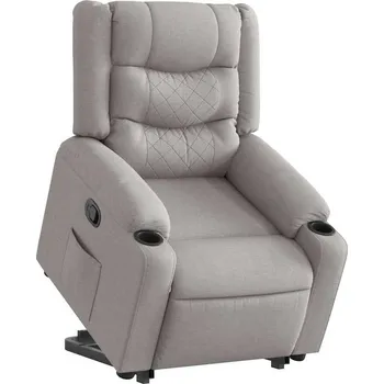 Obývací pokoj vidaXL Zvedací polohovací křeslo textil [3206574] Barva: Obláčkově šedá