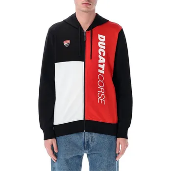 Pánská mikina Mikina na zip DUCATI Corse, (červená, černá, bílá) (Velikost: 2XL)