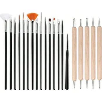Sada štětců na zdobení nehtů pro gel i akryl | nail art, manikúra - 11
