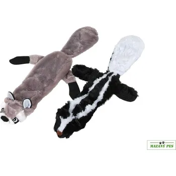 Hračka pro psa O´Lala Pets SKUNK / TCHOŘ plyšové pískací přetahovadlo 55cm tchoř (hnědo-šedá)