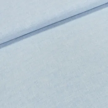 Šatovka BAVLNA / LEN, světle modrá žíhaná, š.150cm (látka v metráži)