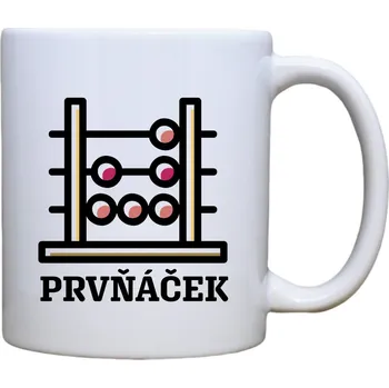 Keramický hrnek s potiskem Prvňáček počítadlo Objem a motiv: 330 ml ouško srdce