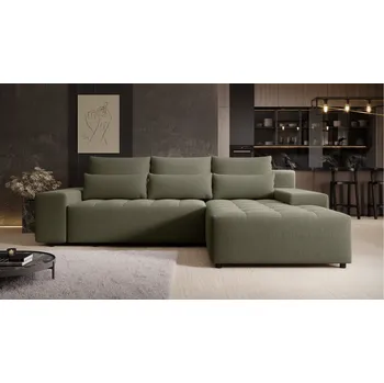 Sedací souprava Rozkládací rohová sedačka CANARIA zelená