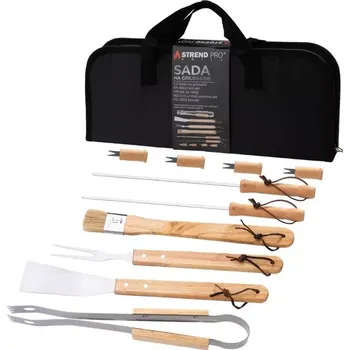 Grilovací nářadí STREND PRO Sada nářadí na grilování a opékání, 11-dílná, v brašně