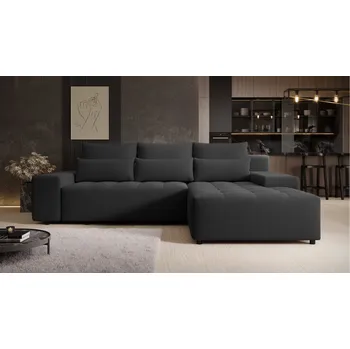 Sedací souprava Rozkládací rohová sedačka CANARIA tmavě šedá