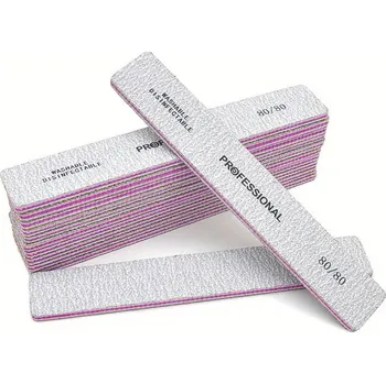 5 ks Silné pilníky na nehty pro domácí péči | pilník, péče - 5 ks zrnitosti 80-80