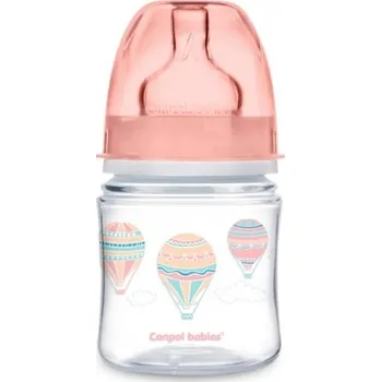 Kojenecká láhev Lahev kojenecká plastová Canpol – LÉTAJÍCÍ BALÓN s růžovou - 120ml