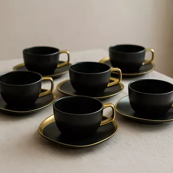 Sada nádobí Šálek s podšálkem KARE Vibrations - Sada 6x