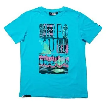 Dámská móda Tričko Rip Curl LETS GO SURFING SS TEE Blue Atoll velikost 14