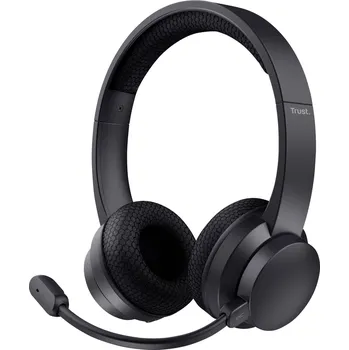 Sluchátka Trust AYDA WIRELESS ENC HEADSET Headset otevřená (On Ear) Bluetooth® černá Počítače