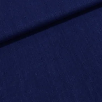 Šatovka BAVLNA / LEN, královsky modrá žíhaná, š.150cm (látka v metráži)