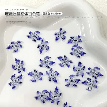 Exkluzivní květinové dekorace na nehty s 3D efektem | ozdoby na nehty, dekorace - 10 ks-6840
