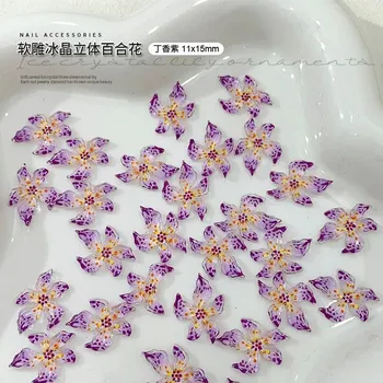 Exkluzivní květinové dekorace na nehty s 3D efektem | ozdoby na nehty, dekorace - 10 ks-1418479541