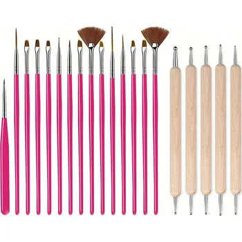 Sada štětců na zdobení nehtů pro gel i akryl | nail art, manikúra - 14