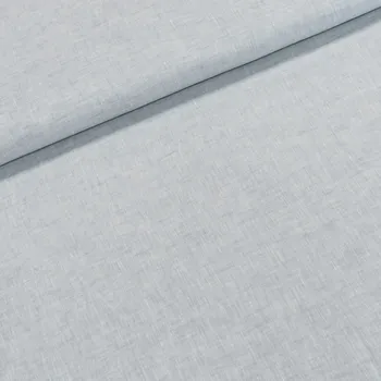 Šatovka BAVLNA / LEN, světle šedá žíhaná, š.150cm (látka v metráži)