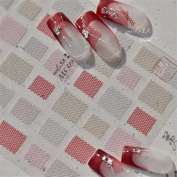 Krajkové samolepky na nehty roztomilý styl pro zdobení | krajkové nálepky, ozdoby na nehty - 1 ks MS519