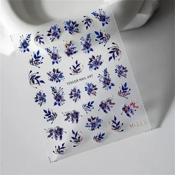 Motýlí nálepky na nehty s 5D efektem | zdobení nehtů, samolepky - 1 ks M-061-CJ