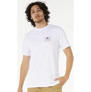 Pánská móda Tričko Rip Curl AOTS - CODY WELSH TEE White velikost XL