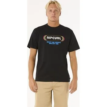 Pánské tričko Tričko Rip Curl SURF REVIVAL YO MUMMA TEE Black velikost M