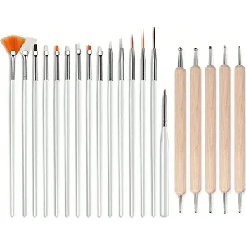 Sada štětců na zdobení nehtů pro gel i akryl | nail art, manikúra - 13