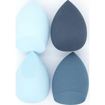 Přípravek na tvář Sada makeup houbiček pro snadné nanášení make-upu | kosmetická pomůcka, pudrová houbička - Modrá - 4 ks