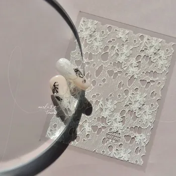 3d zimní nálepky na nehty s reliéfem | samolepky, nehtové zdobení - MS760