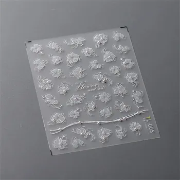 Motýlí nálepky na nehty s 5D efektem | zdobení nehtů, samolepky - 1 ks TL-005