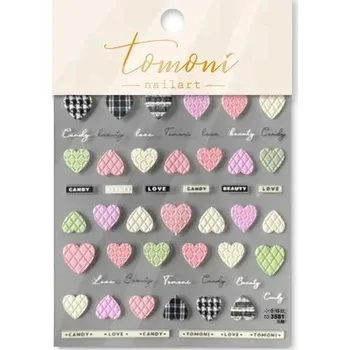 3d zimní nálepky na nehty s reliéfem | samolepky, nehtové zdobení - 1 ks To-3581