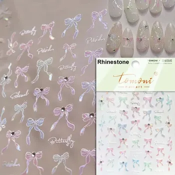 Bílo černé samolepky s 3D ozdobami na nehty | ozdoby na nehty, dekorace - MS660