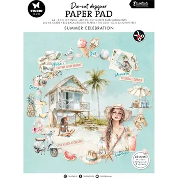 Výtvarný papír Studio Light Kreativní blok s výseky Studio Light "Summer Celebration", A4, 28 l. - U moře