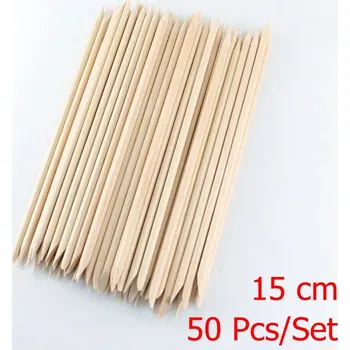 Pomerančová dřívka pro snadné odstranění kůžičky | manikúrní pomůcky, dřívka na nehty - 15 cm - 50 ks