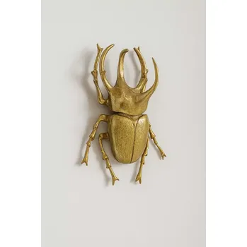 Váza Nástěnná dekorace KARE Design Atlas Beetle Gold (Luxusní zlatý design 36 cm)