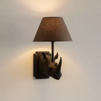 Nástěnné svítidlo Walther & Co, nástěnná lampa Rhino, H 39x24x26 cm