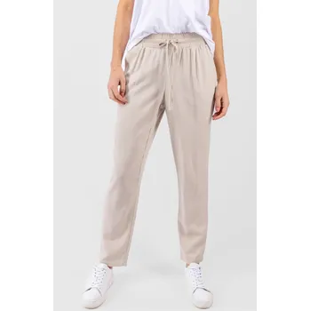 Dámské kalhoty Vero Moda Jesmilo dámské lněné kalhoty béžové