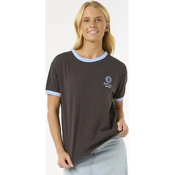 Tričko Rip Curl SAN CARLOS RINGER TEE Washed Black velikost M