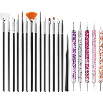 Sada štětců na zdobení nehtů pro gel i akryl | nail art, manikúra - 01