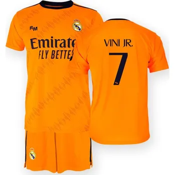 Dětský dres replika Real Madrid FC 24/25 Vini Jr oranžový