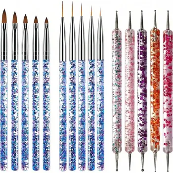 15dílná sada štětců na gelové a akrylové nehty | štětce na nehty, manikúrní sada