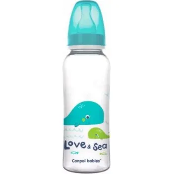 Lahev kojenecká plastová Canpol babies – DELFÍNCI s mořskou - 250ml