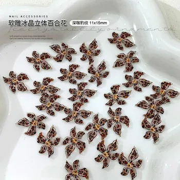 Exkluzivní květinové dekorace na nehty s 3D efektem | ozdoby na nehty, dekorace - 10 ks-201450936