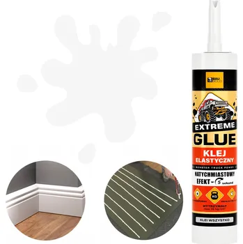 Průmyslové lepidlo BAUSOLID Extreme Glue Univerzální pružné lepidlo bílé 290ml Montážní lepidlo s vysokou pevností