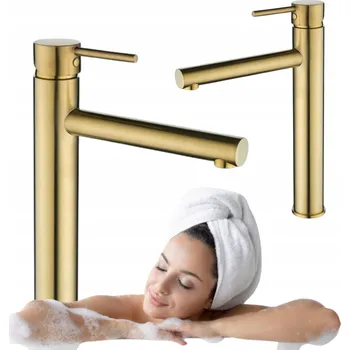 Vodovodní baterie Stojánková umyvadlová baterie Silla zlatá