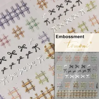 3d zimní nálepky na nehty s reliéfem | samolepky, nehtové zdobení - TO4535