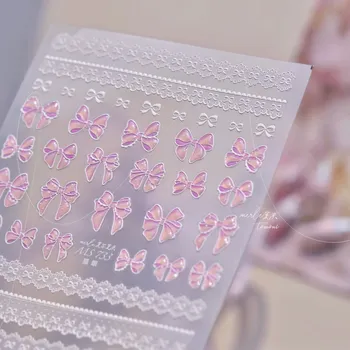 Roztomilé nálepky mašličky na nehty | nálepky, zdobení nehtů - MS733SZ