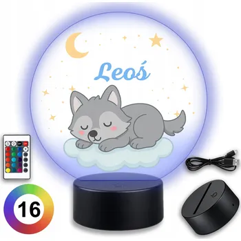 Lampička Noční lampa Koala Wood, vícebarevná