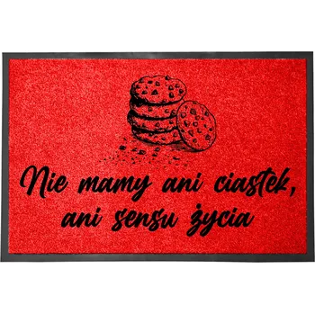 Rohožka VSTUPNÍ ROHOŽKA 40X60 ČERVENÁ HUMOR NÁPIS SUŠENEK, SMYSLU