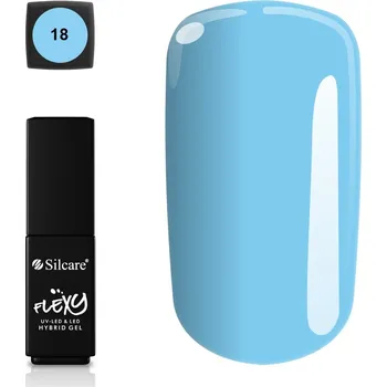 Přípravek na nehty Hybridní lak Flexy 18 4,5g modrý na nehty bez TPO, UV