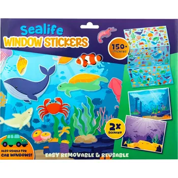 Obraz Nálepky na okno OCEAN opakovaně použitelné, 150+ kusů, POZADÍ x2