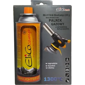 Turistický vařič Propichovací plynový vařič ElicoTech s piezoelektrickým zapalováním, 220 g